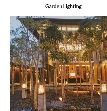 Garden lighting category