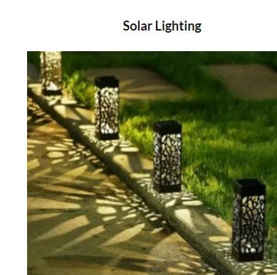 Solar lighting category