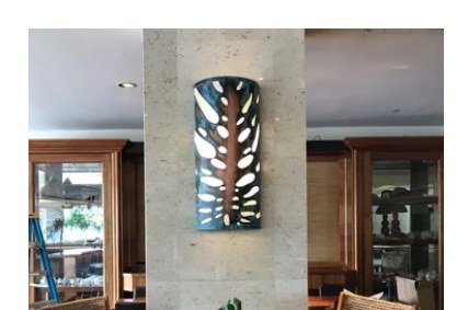 Cast metal art panel and pendant, Luana Waikiki Hotel and Suites